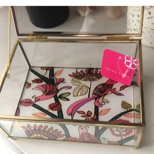 New trina turk glass jewelry box